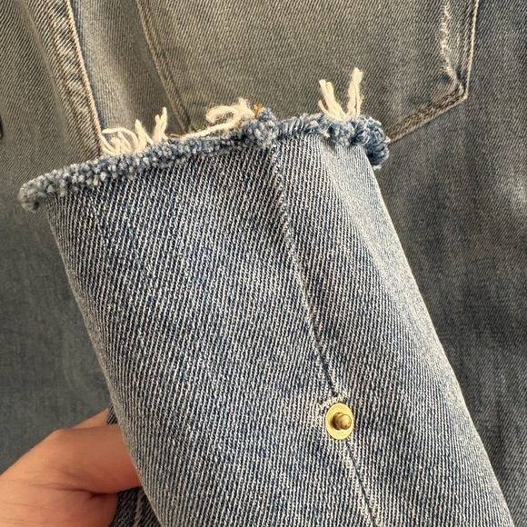 Frame Le High Straight In Surrey Jeans Raw Hem Edge Slit Ankle Size 25 - Picture 15 of 17